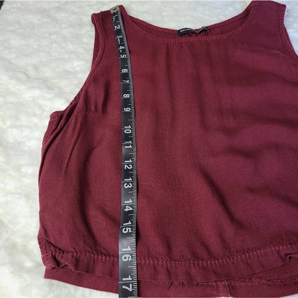 BRANDY MELVILLE | BURGUNDY CROP TANK | SIZE ONE-SIZE - Picture 9 of 12